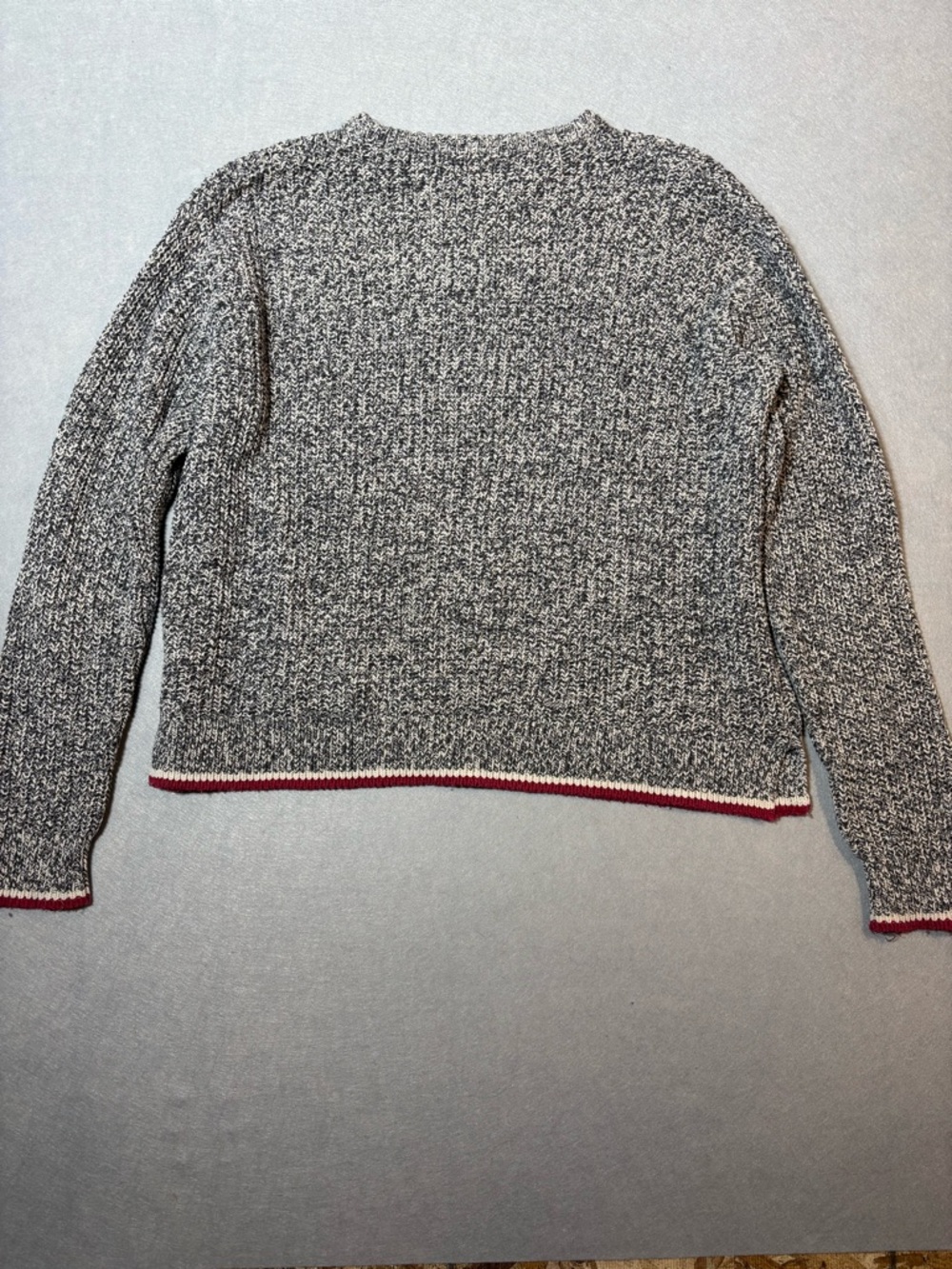 Roots Women’s Knit Cabin Crewneck Sweater with Red Trim - Picture 7 of 10